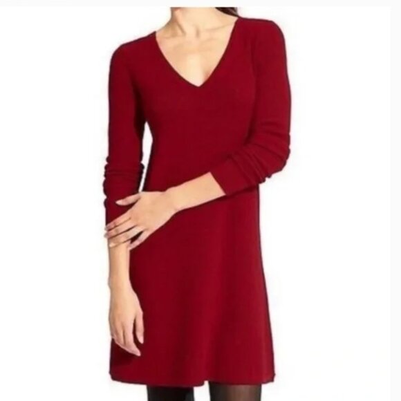 Athleta Nordic knit Dress, size XS Extra small red barely worn Great for Fall - Picture 1 of 6